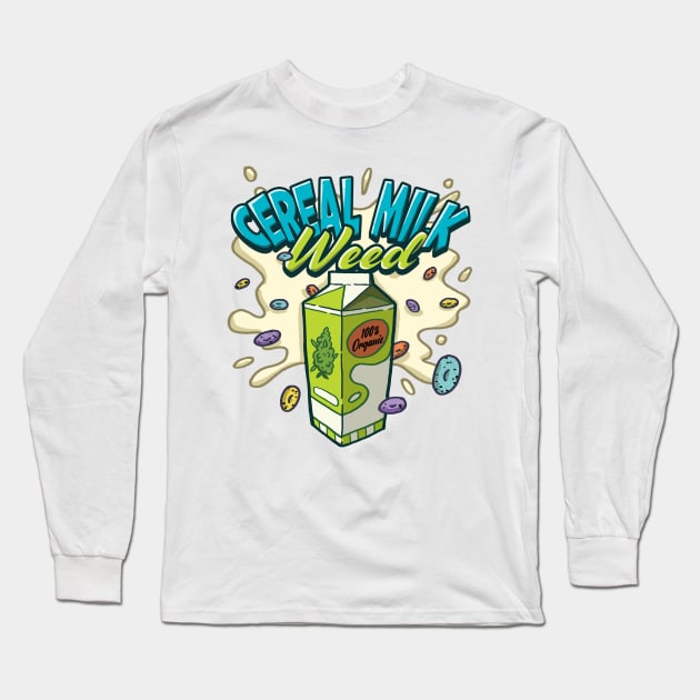 Cereal Milk Weed Long Sleeve T-Shirt by KannaKulture
